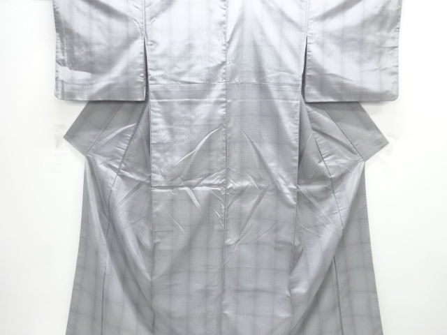 JAPANESE KIMONO / ANTIQUE KIMONO / YONEZAWA TSUMUGI / WOVEN GRID